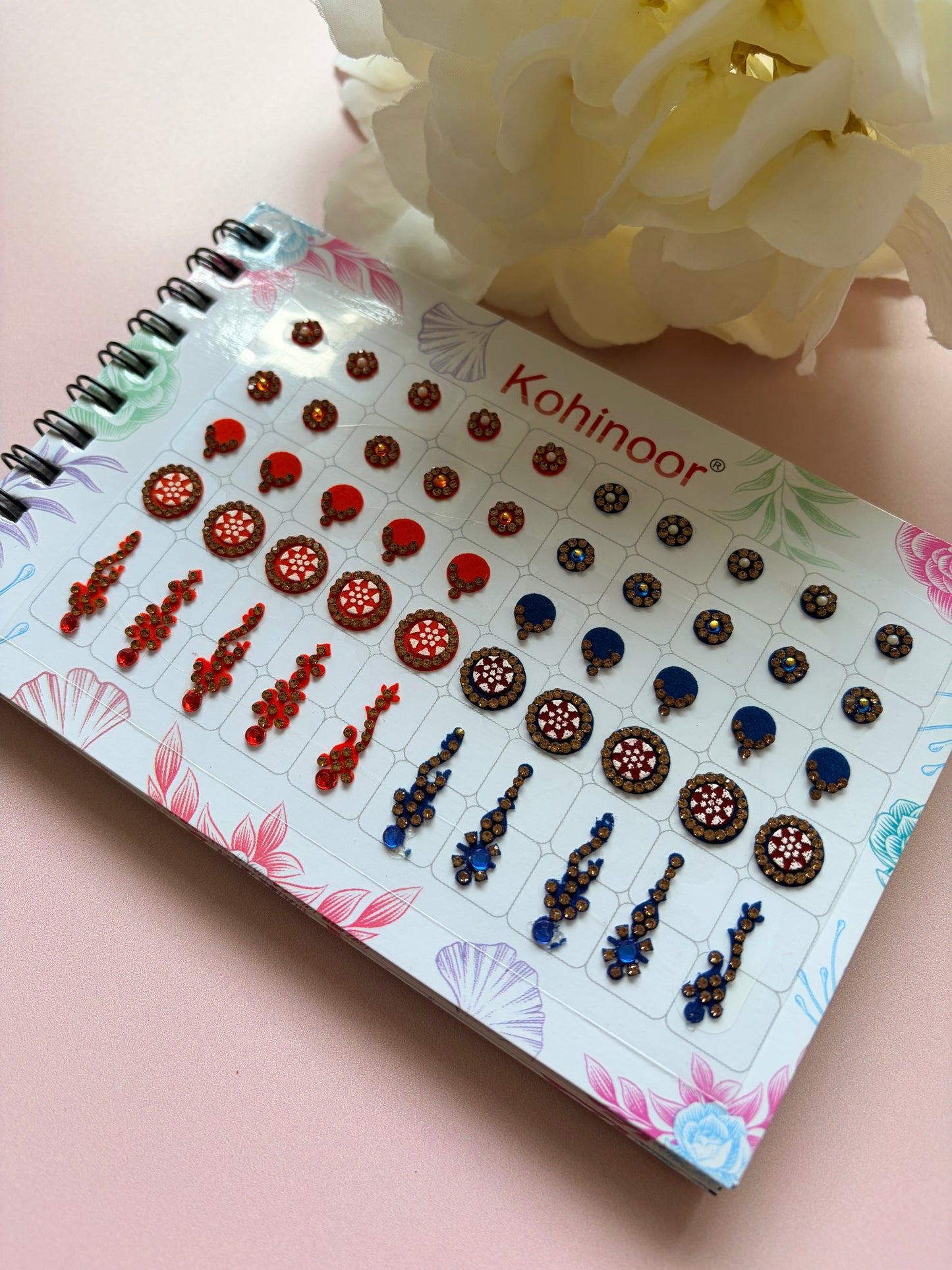 Assorted Designs Antique Stone 5 Page 250 Bindi Booklet (ST1119)