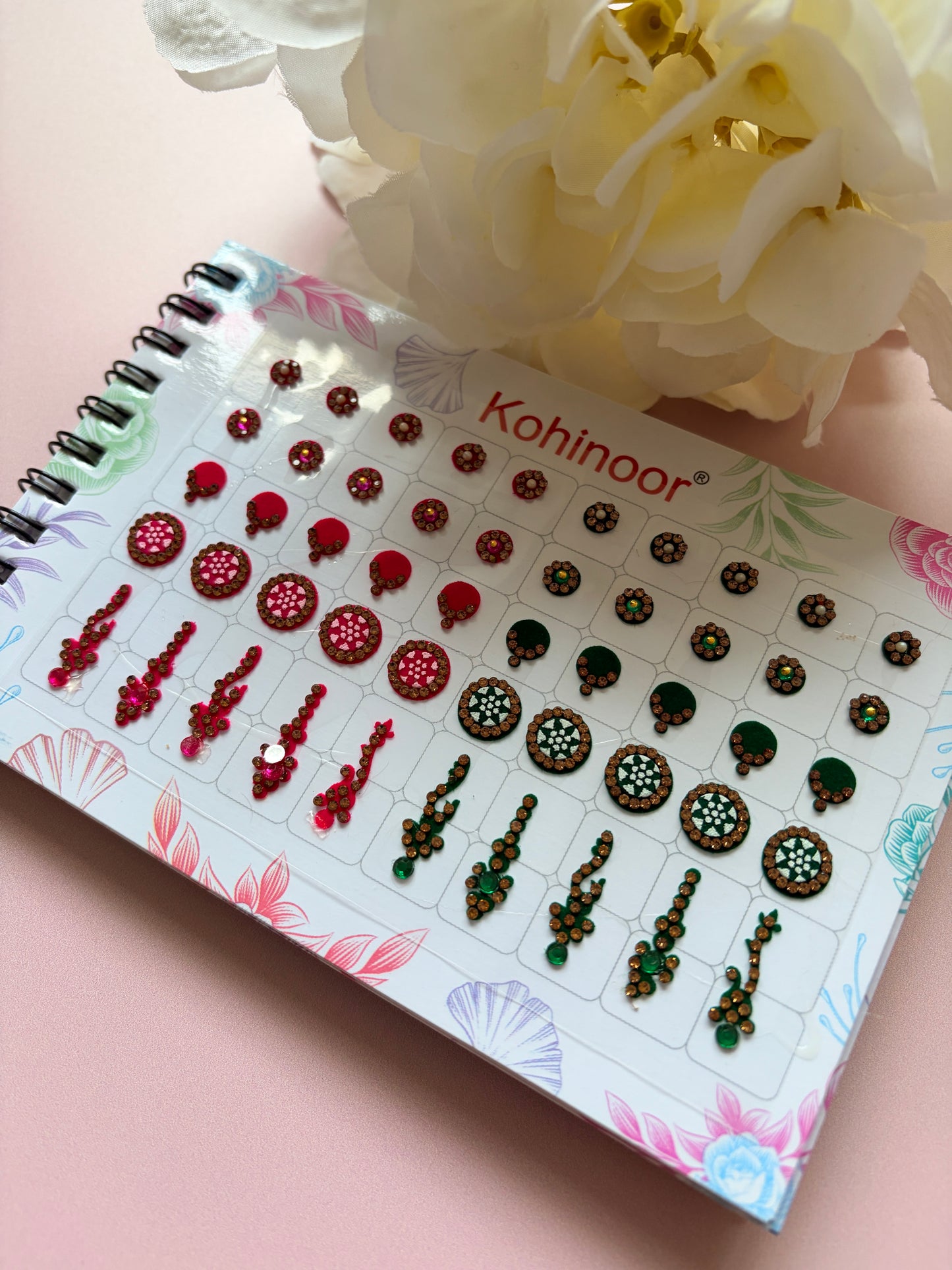 Assorted Designs Antique Stone 5 Page 250 Bindi Booklet (ST1119)