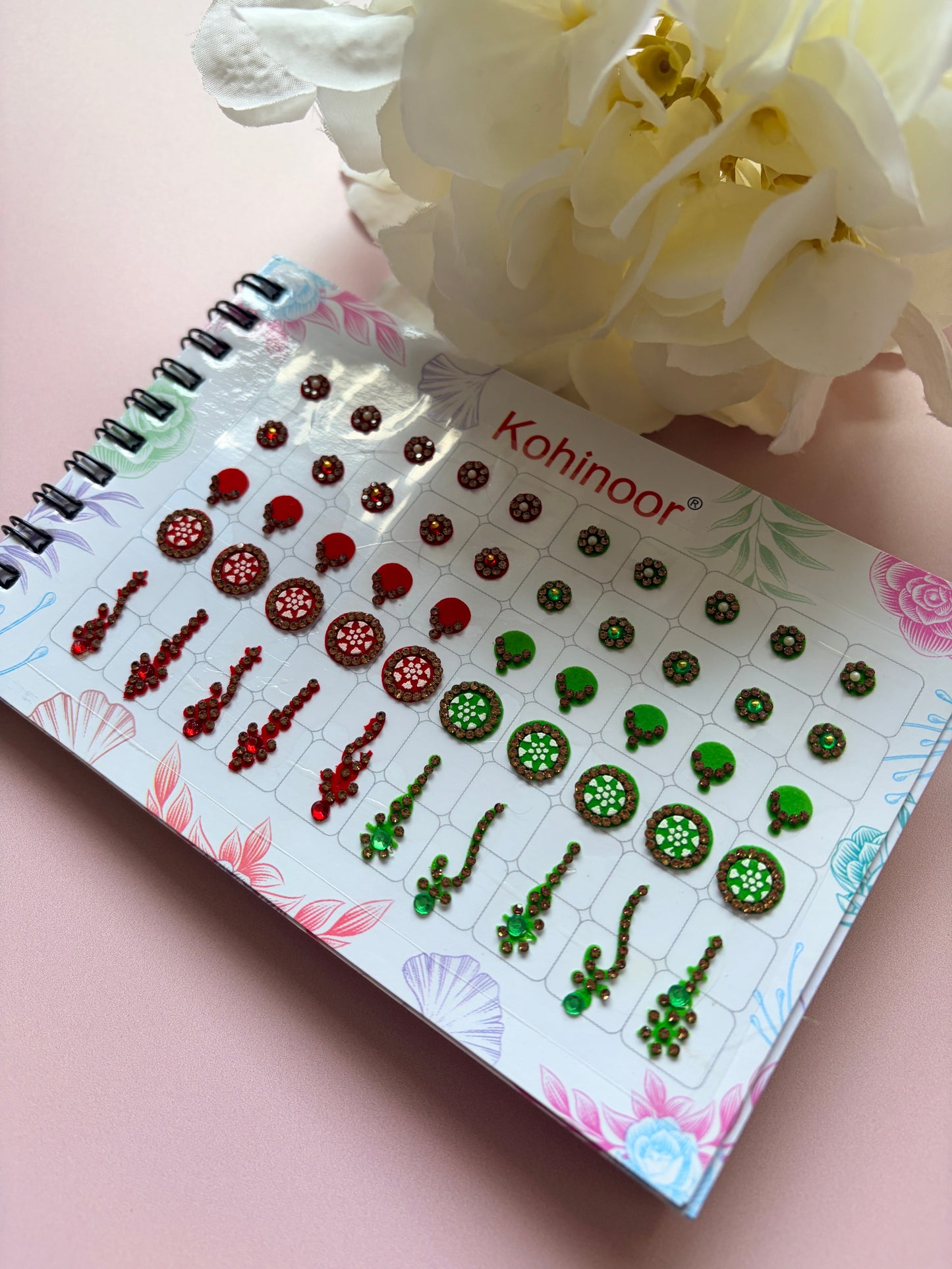 Assorted Designs Antique Stone 5 Page 250 Bindi Booklet (ST1119)
