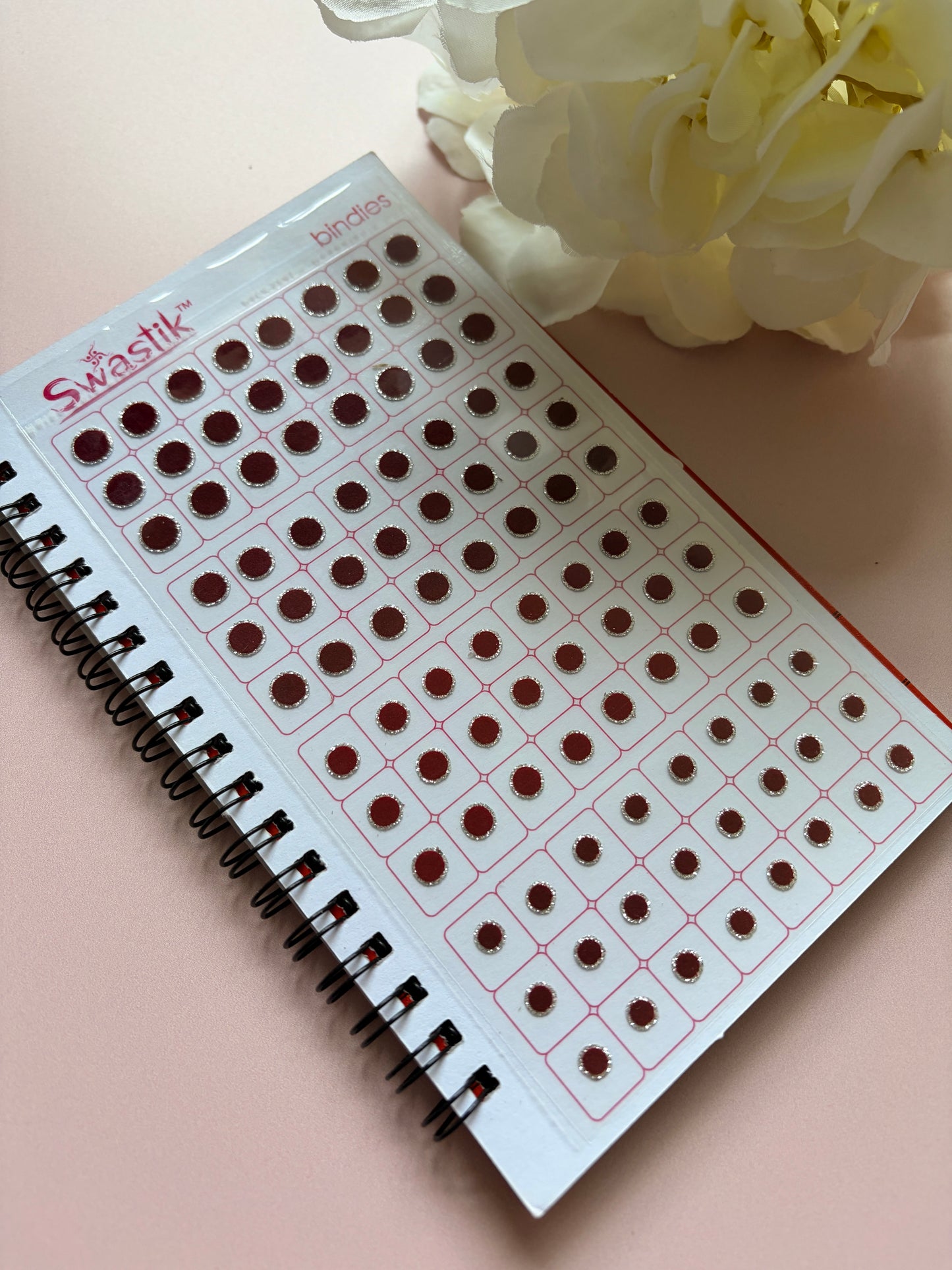 Silver Zari Border Velvet 576 Bindi Booklet (ST699)