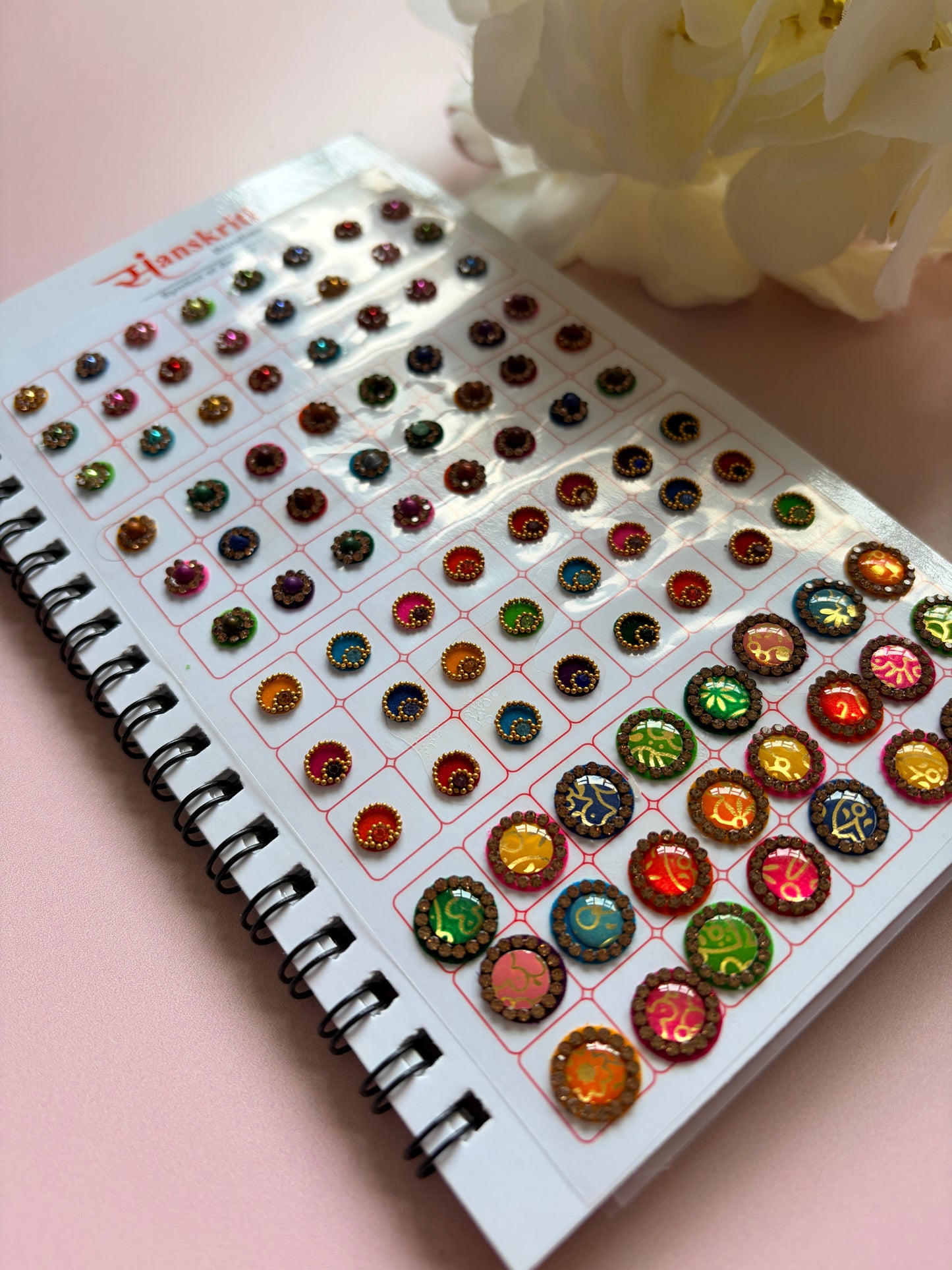 Assorted Fancy Antique Stone 6 Page 576 Bindi Booklet (ST1121)