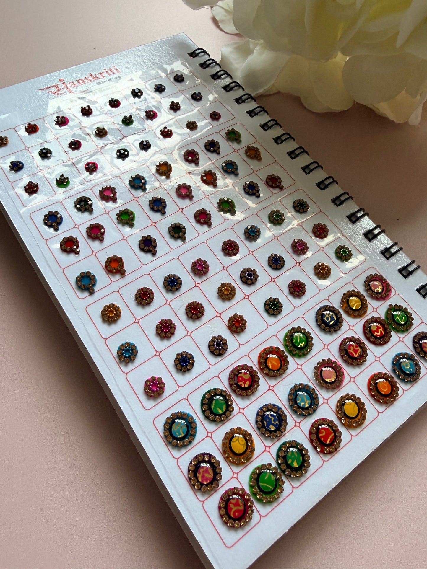 Assorted Fancy Antique Stone 6 Page 576 Bindi Booklet (ST1121)