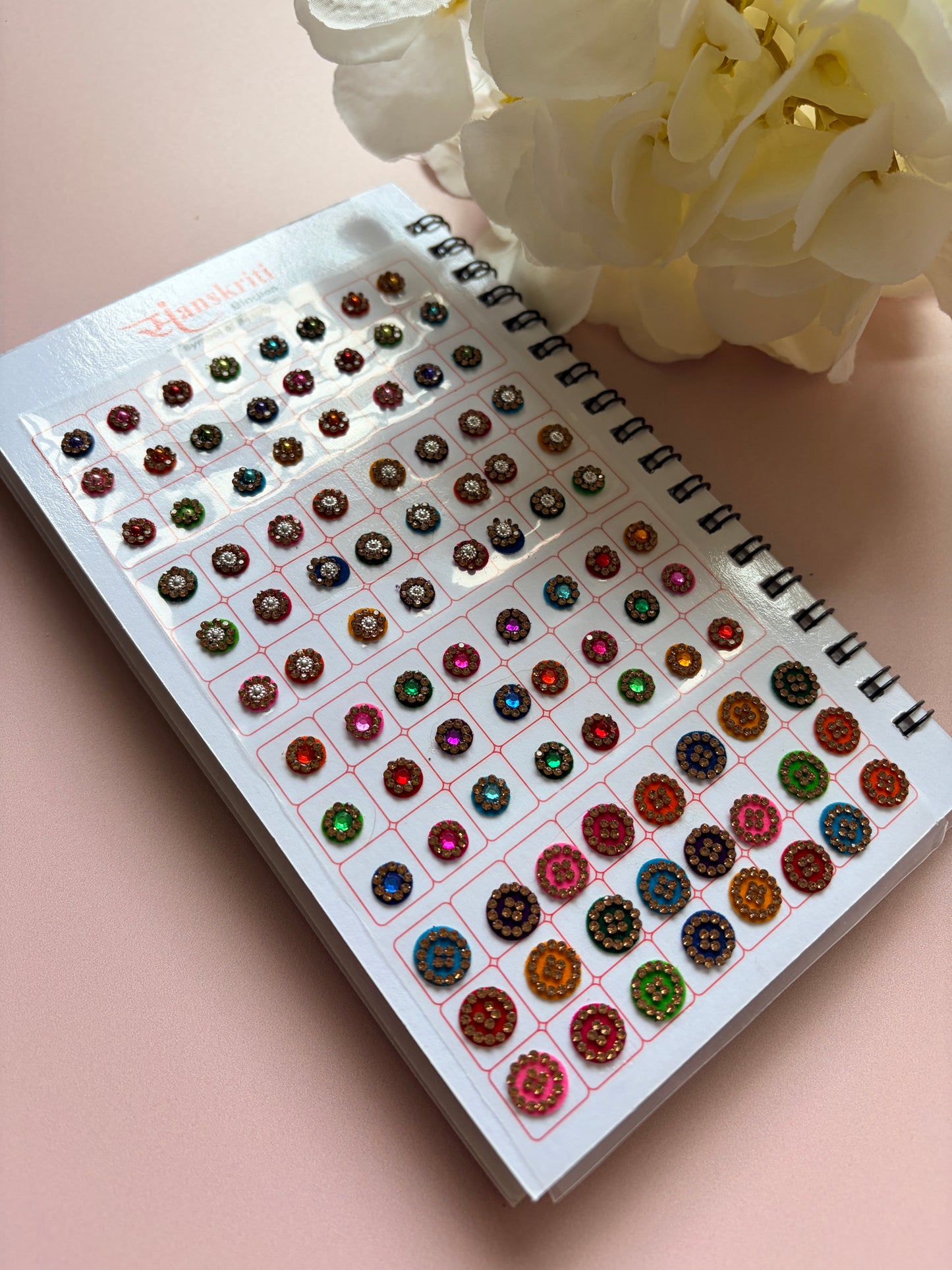 Assorted Fancy Antique Stone 6 Page 576 Bindi Booklet (ST1121)