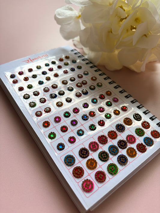 Assorted Fancy Antique Stone 6 Page 576 Bindi Booklet (ST1121)