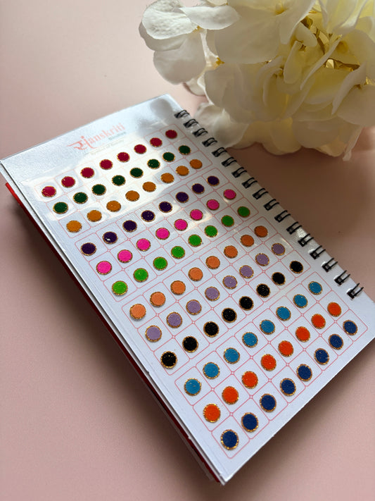 Golden Zari Border Velvet 576 Bindi Booklet (ST699) (2)