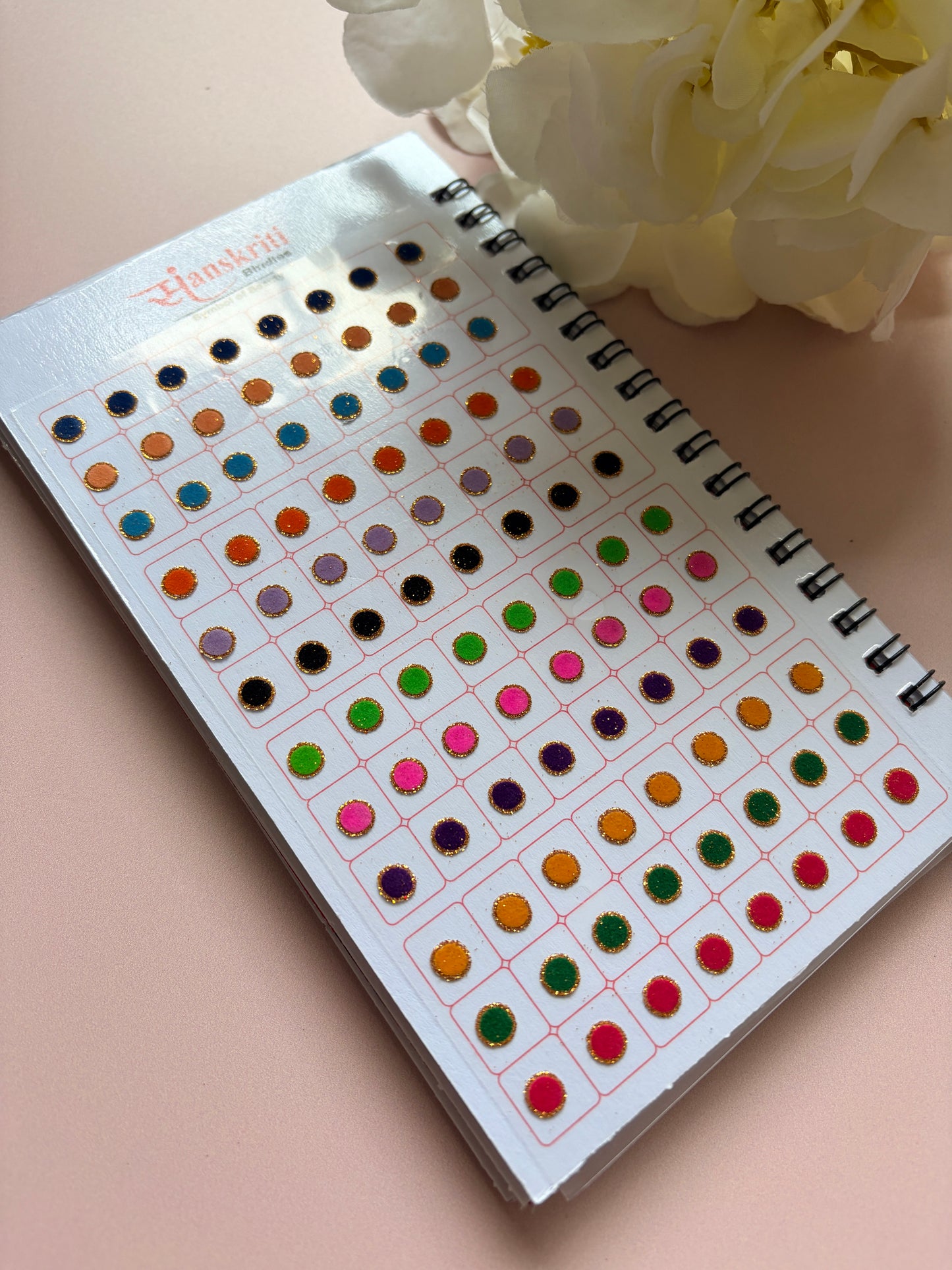 Golden Zari Border Velvet 576 Bindi Booklet (ST699) (2)