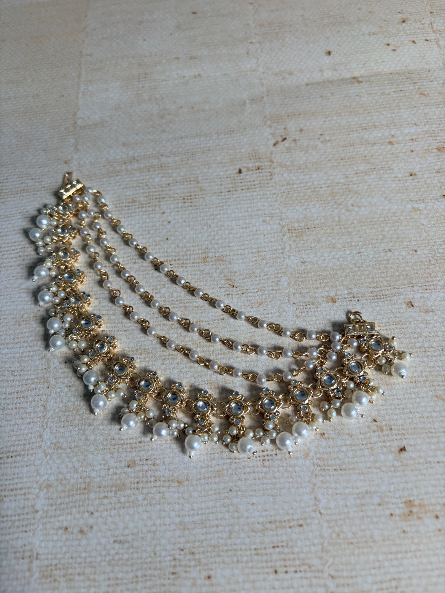 Gold Plated Pearl Ear Chains/Kaan Chain (ST1142)