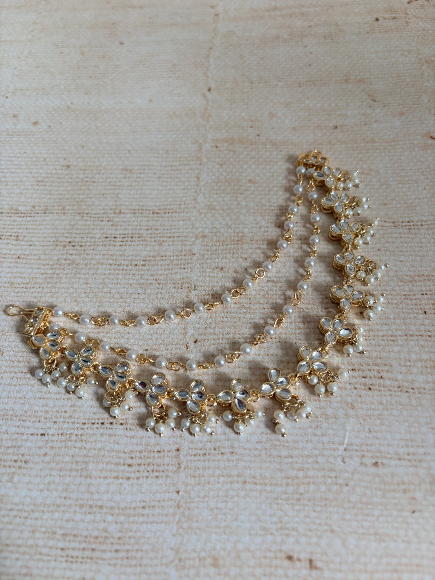 Gold Plated Pearl Ear Chains/Kaan Chain (ST1147)
