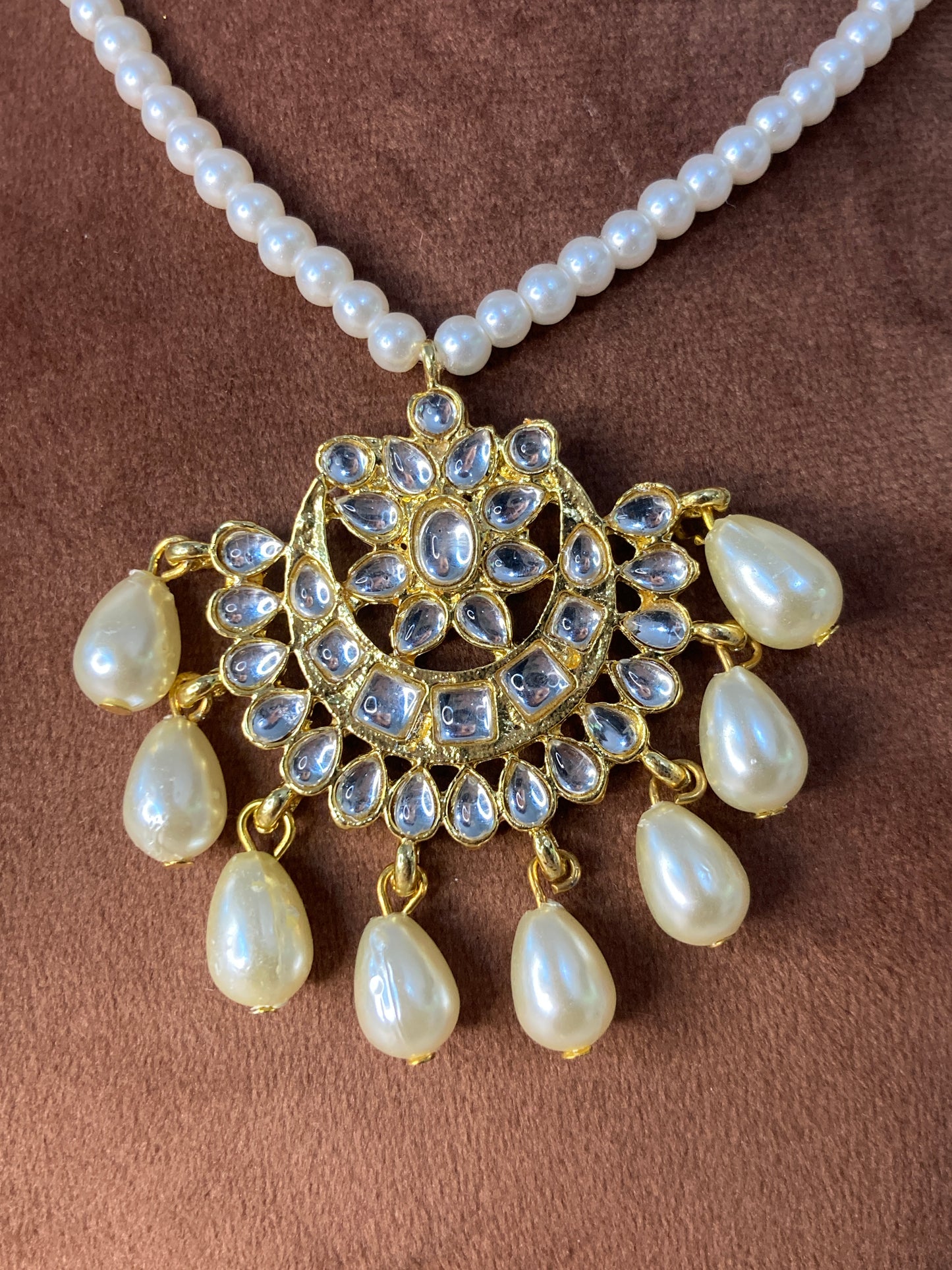 Naima 18K Gold Plated Kundan Pearl Jewellery Set (ST755)