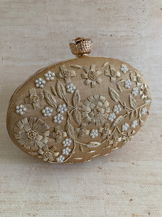 Florence (Oval Clutch) (Dark Gold) (ST923)