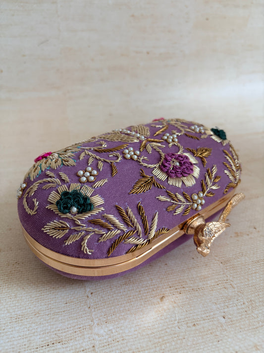 Skylar Oval Clutch (ST1164) (Purple)