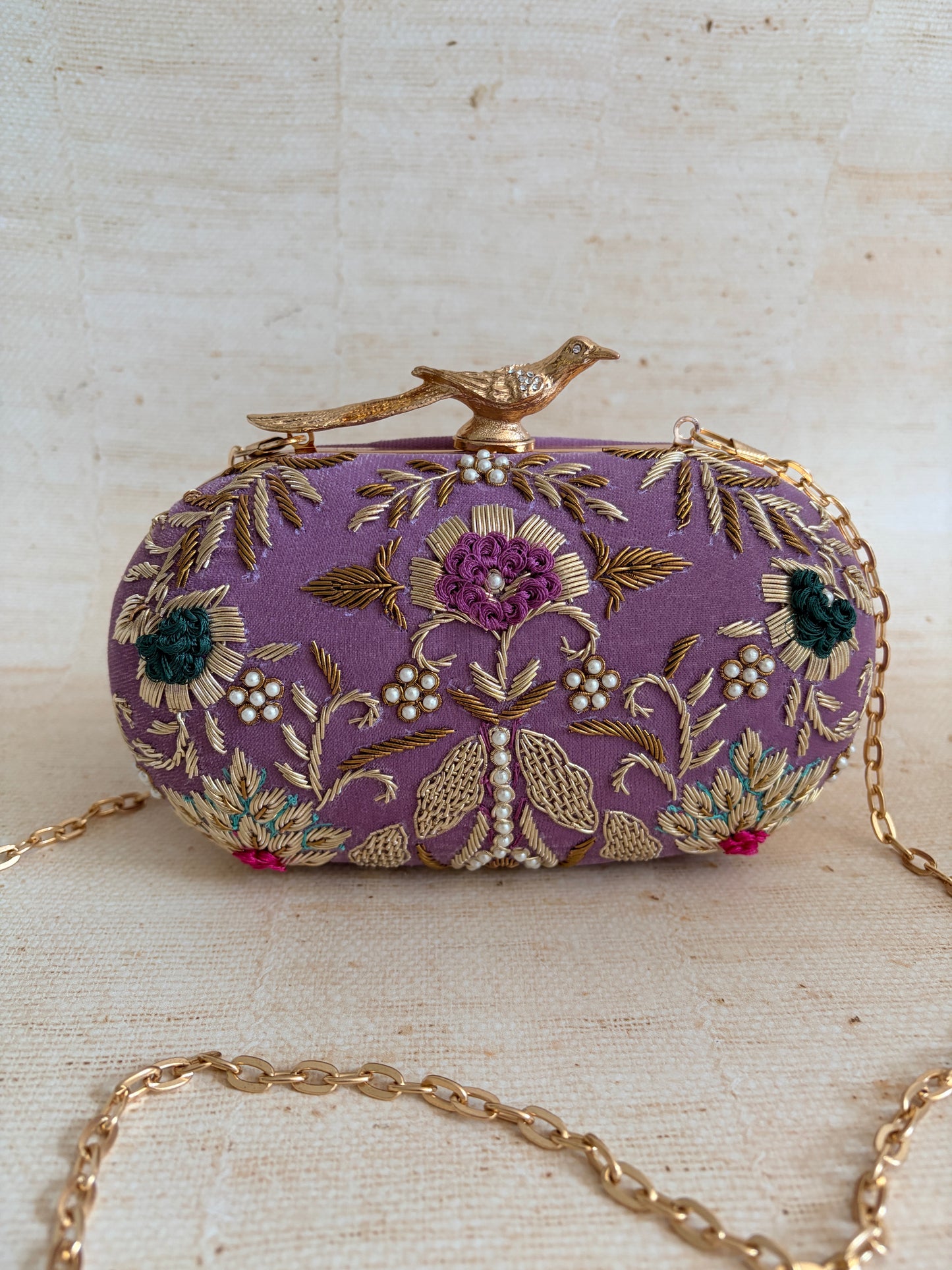 Skylar Oval Clutch (ST1164) (Purple)