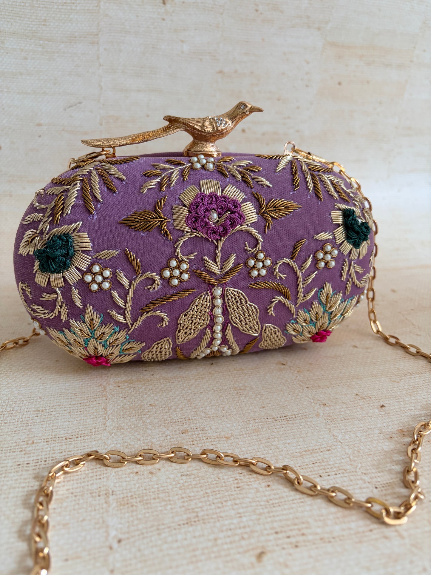 Skylar Oval Clutch (ST1164) (Purple)