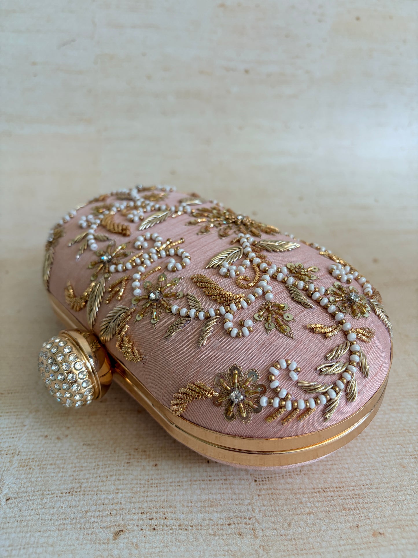 Tori Oval Pink Clutch (ST1165)