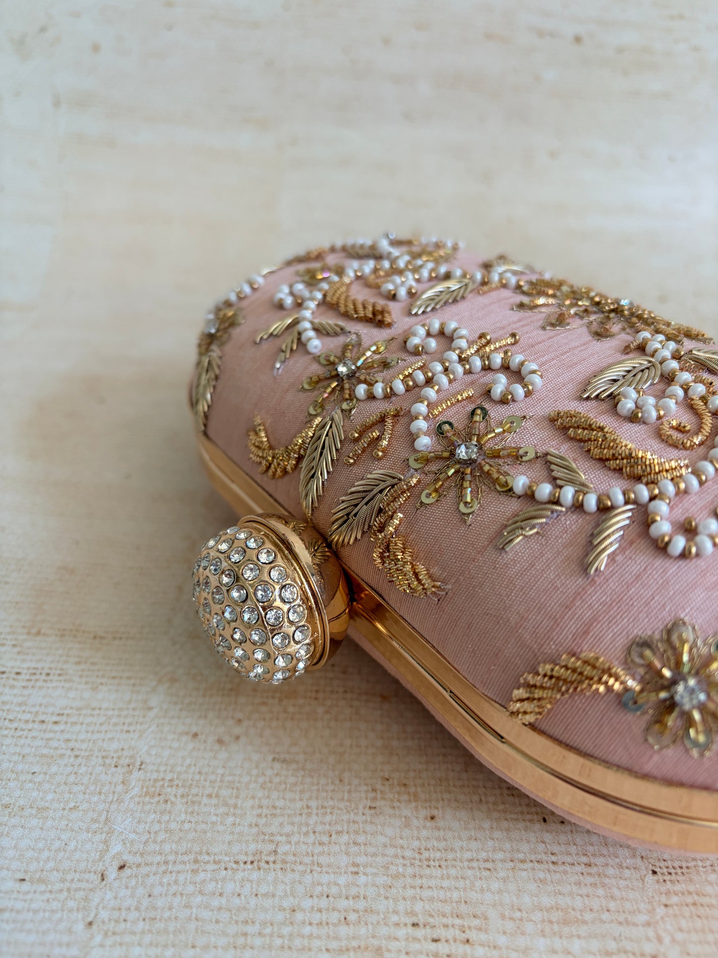 Tori Oval Pink Clutch (ST1165)