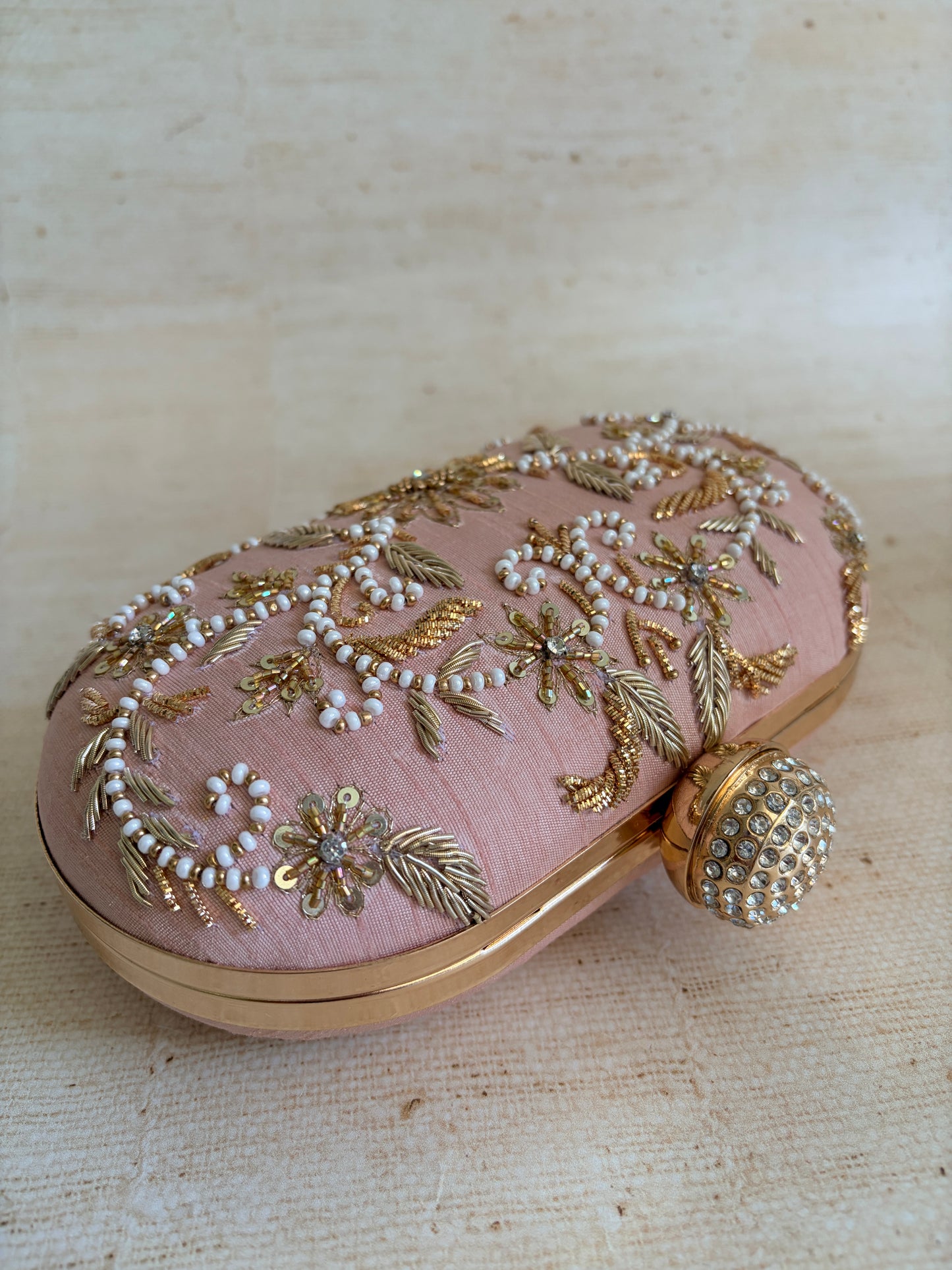 Tori Oval Pink Clutch (ST1165)