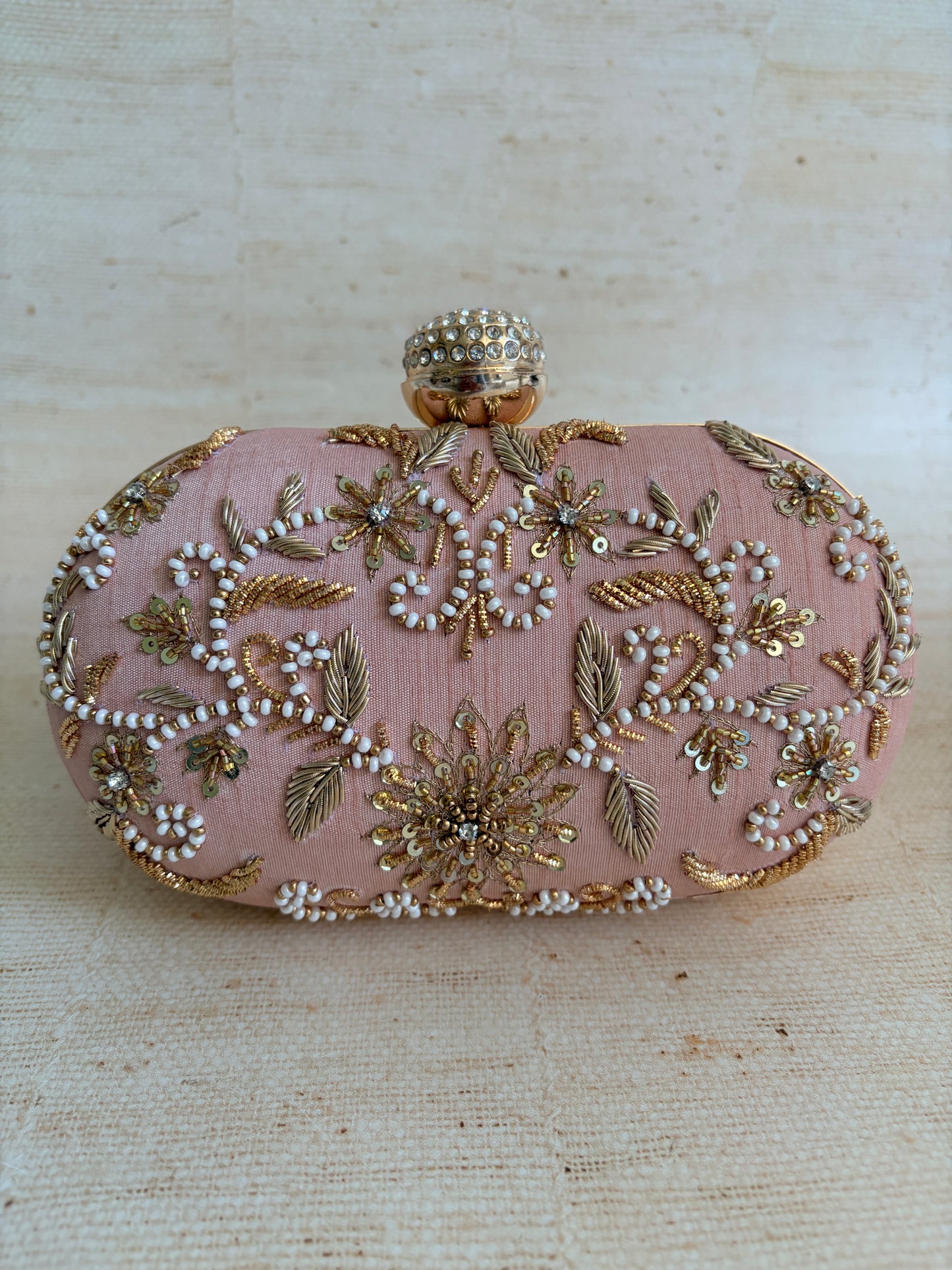 Tori Oval Pink Clutch (ST1165)