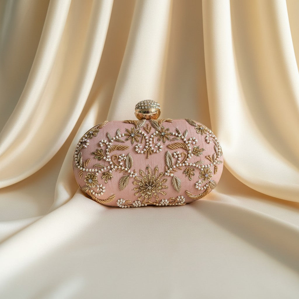 Tori Oval Pink Clutch (ST1165)