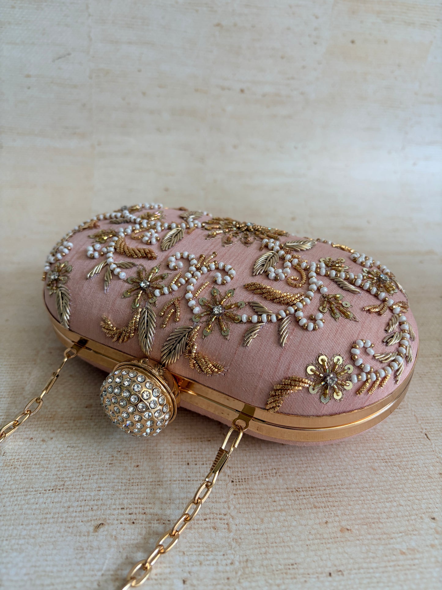 Tori Oval Pink Clutch (ST1165)