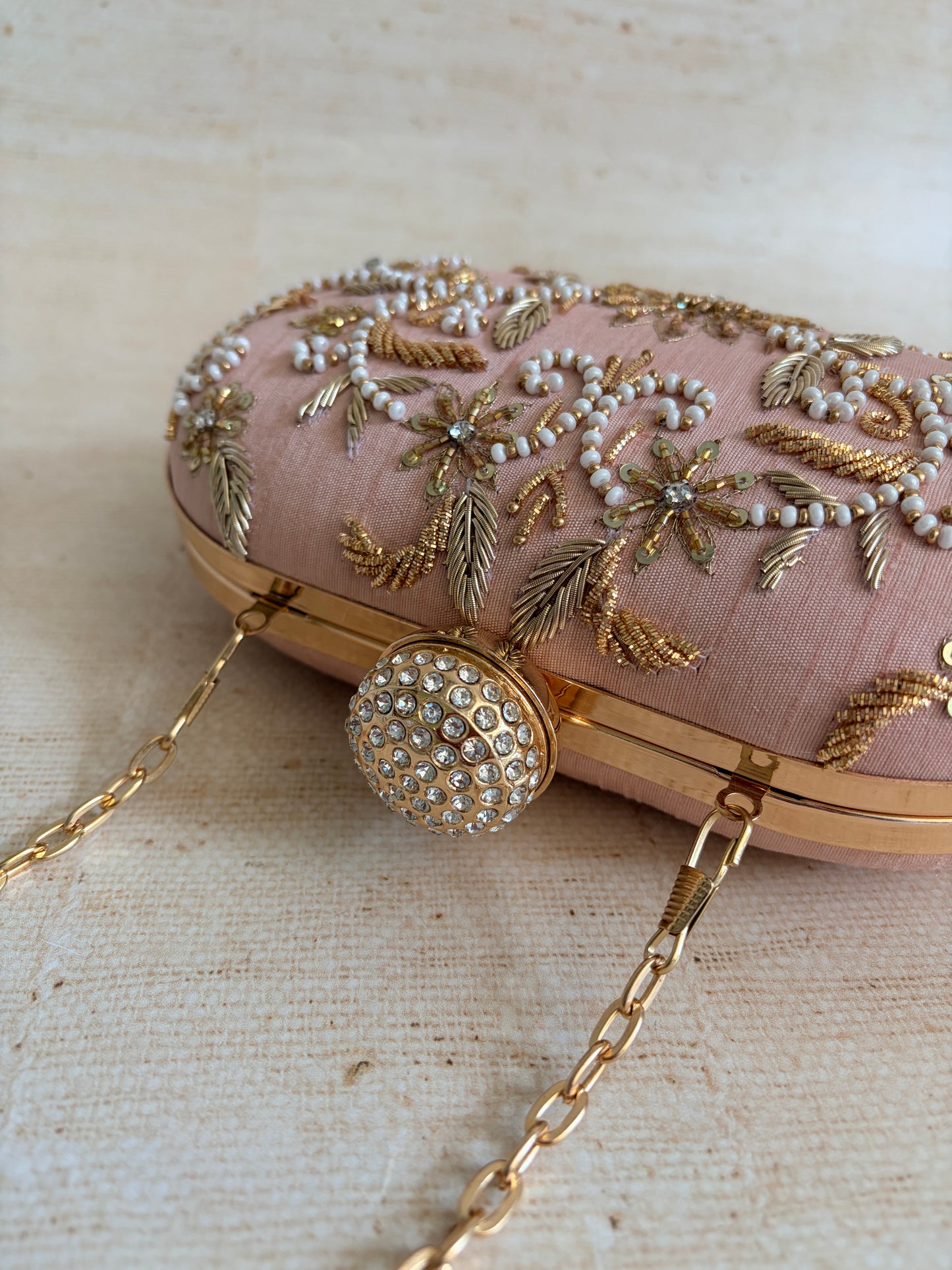 Tori Oval Pink Clutch (ST1165)