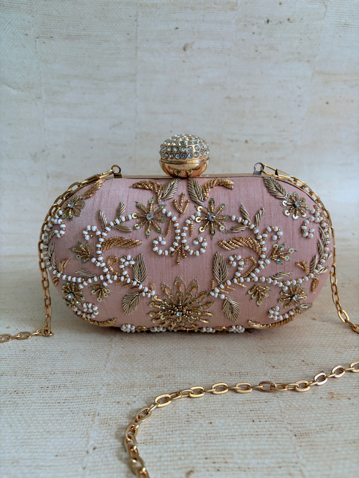 Tori Oval Pink Clutch (ST1165)