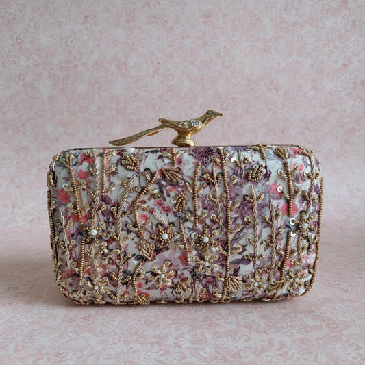 Amalfi Rectangular Clutch (ST1175) (Bird Clasp)