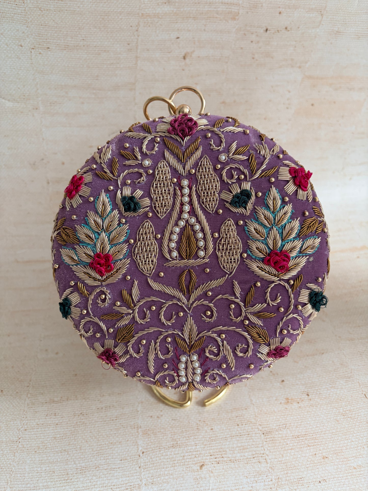 Agra Purple Bangle Clutch (ST1177)