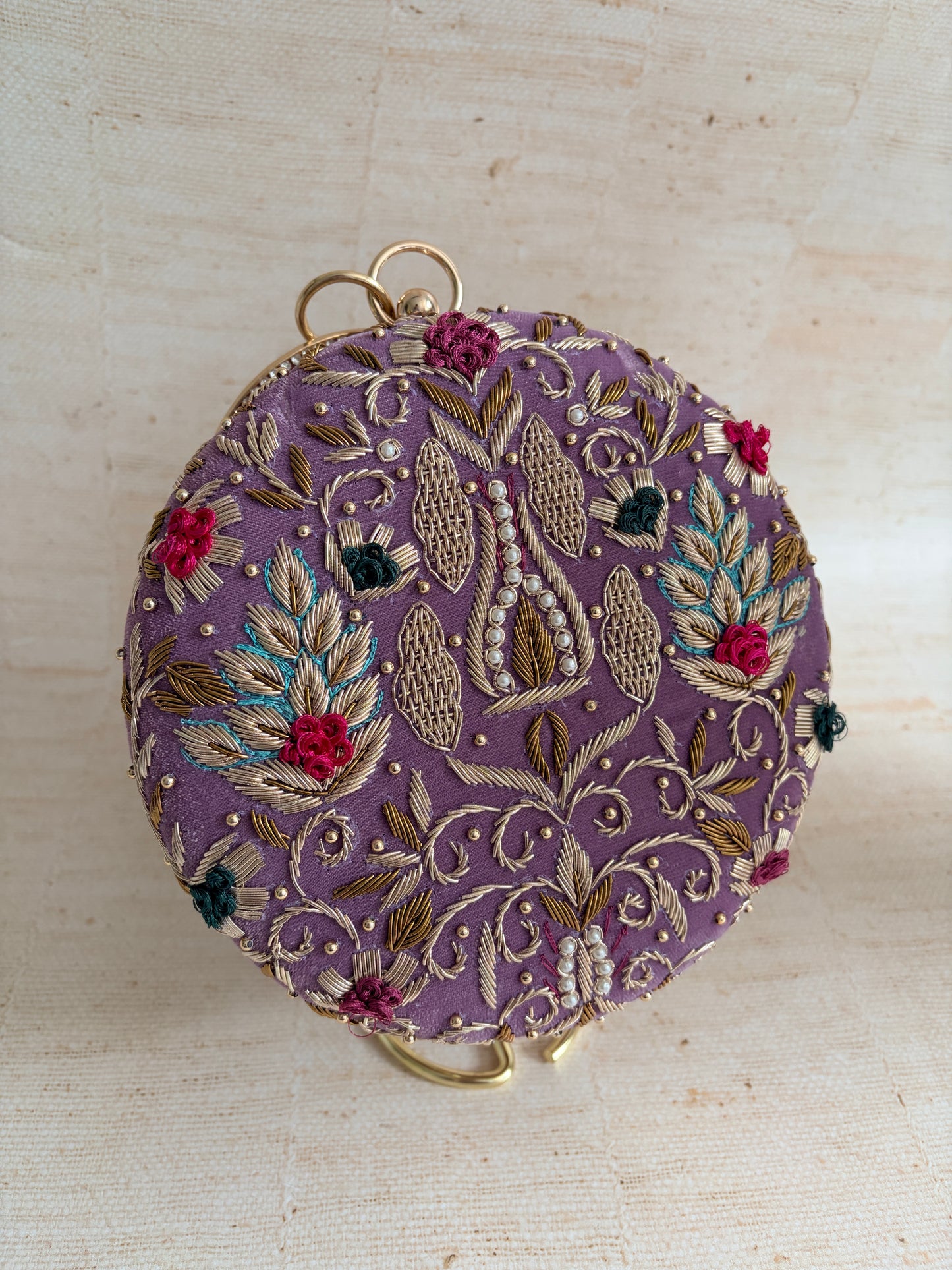 Agra Purple Bangle Clutch (ST1177)