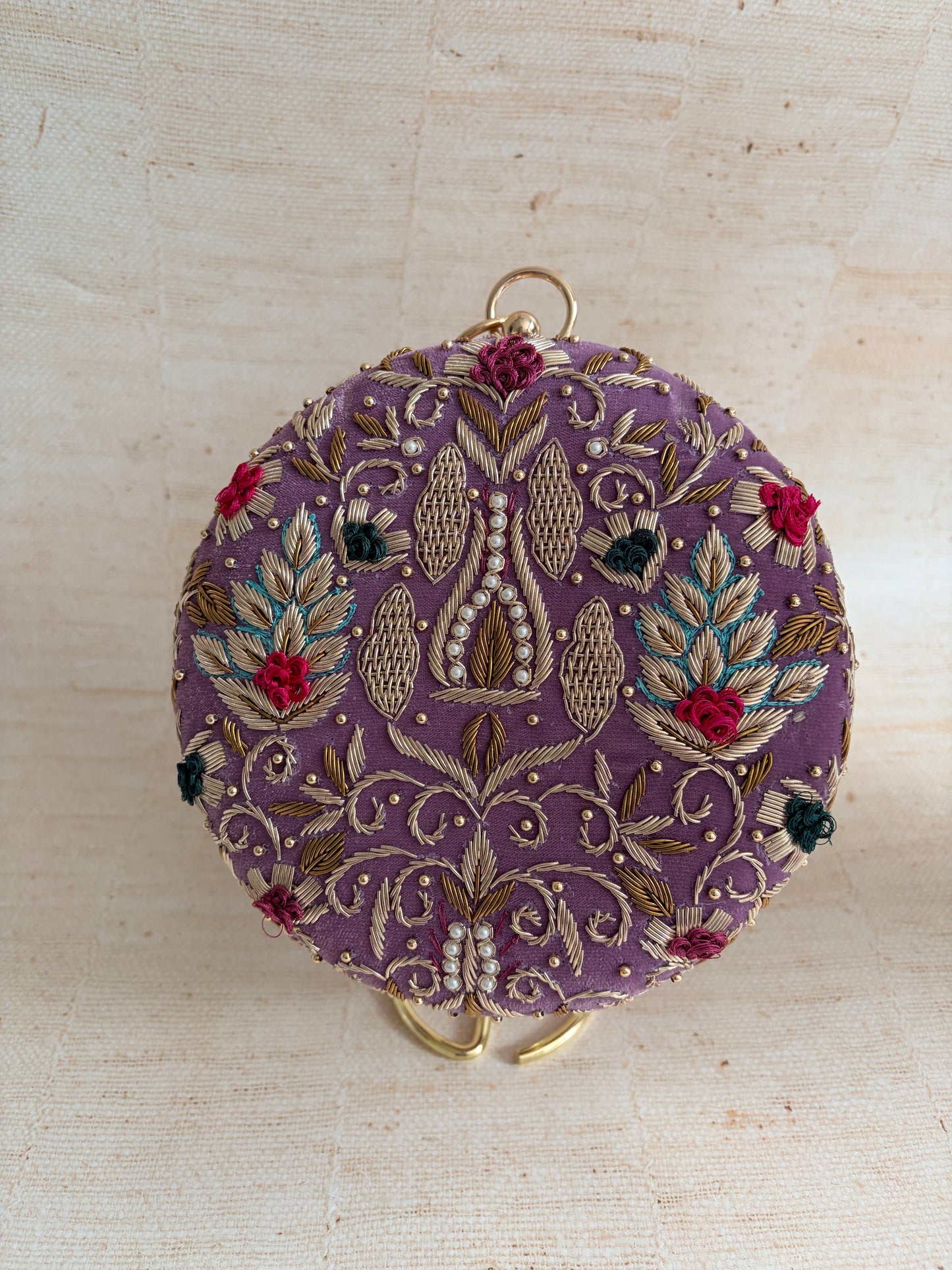 Agra Purple Bangle Clutch (ST1177)
