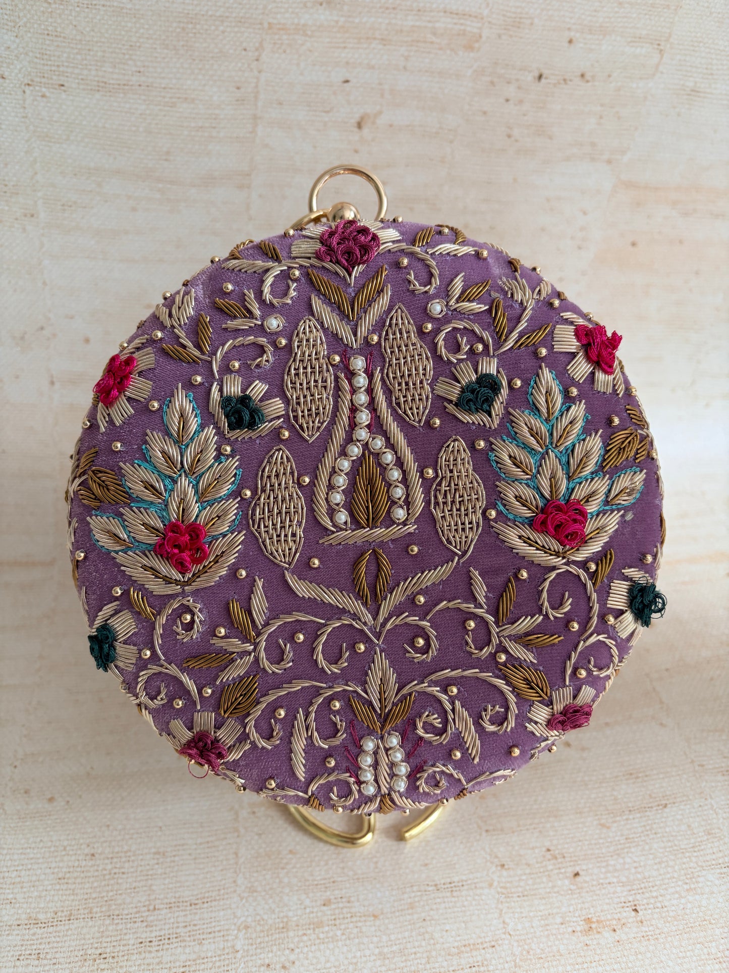 Agra Purple Bangle Clutch (ST1177)