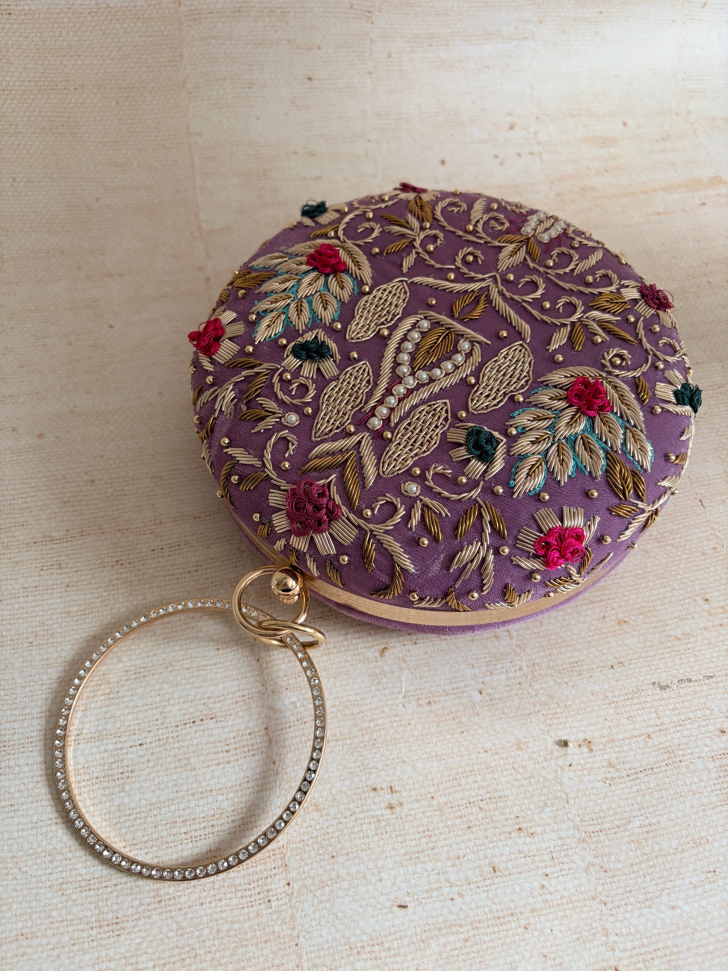 Agra Purple Bangle Clutch (ST1177)