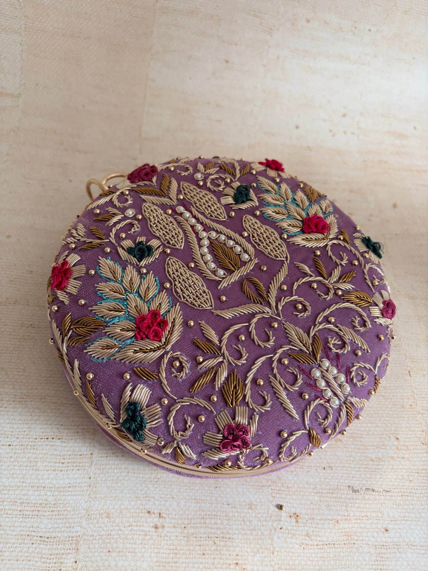 Agra Purple Bangle Clutch (ST1177)