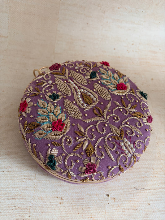 Agra Purple Bangle Clutch (ST1177)