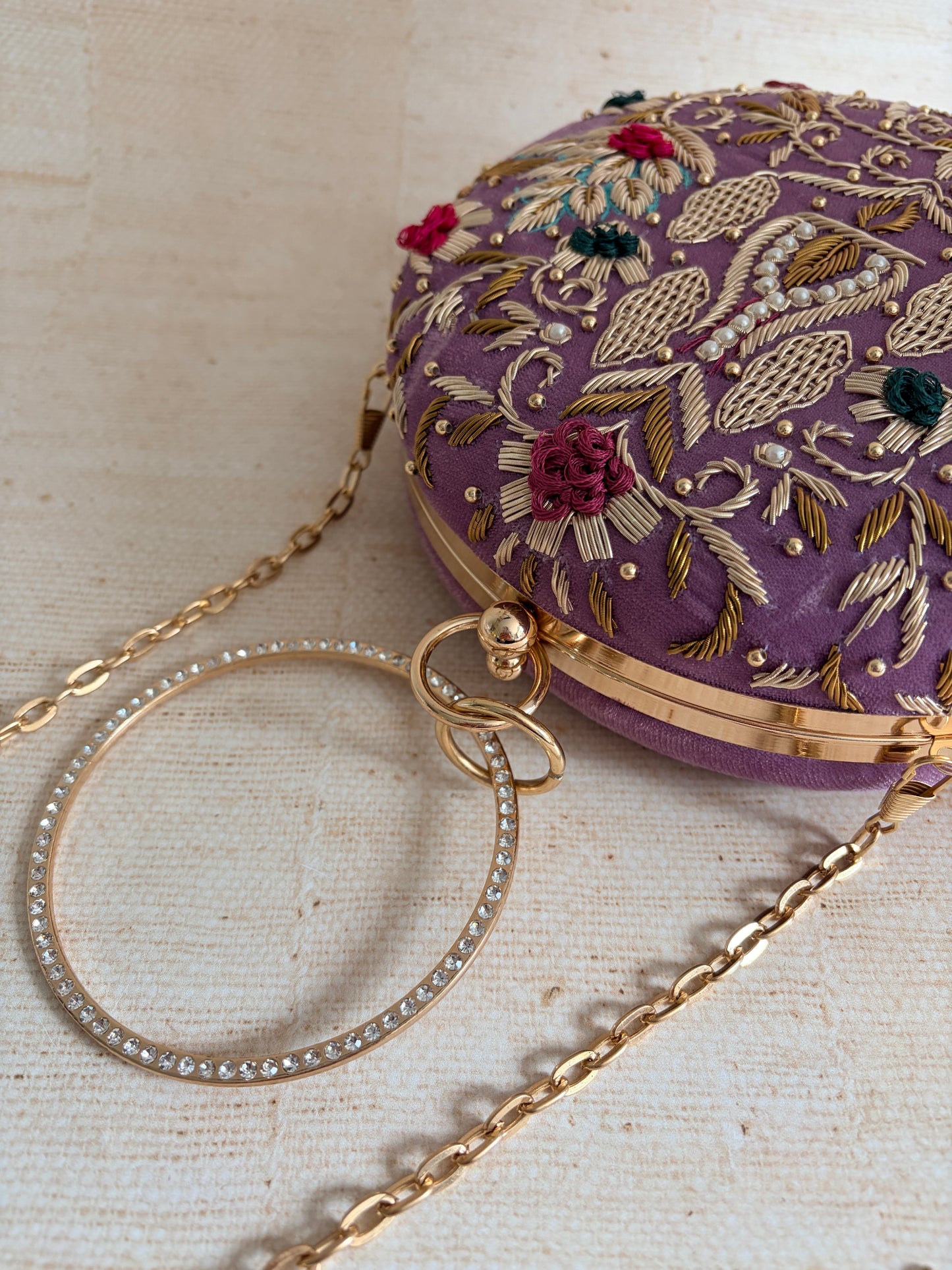 Agra Purple Bangle Clutch (ST1177)