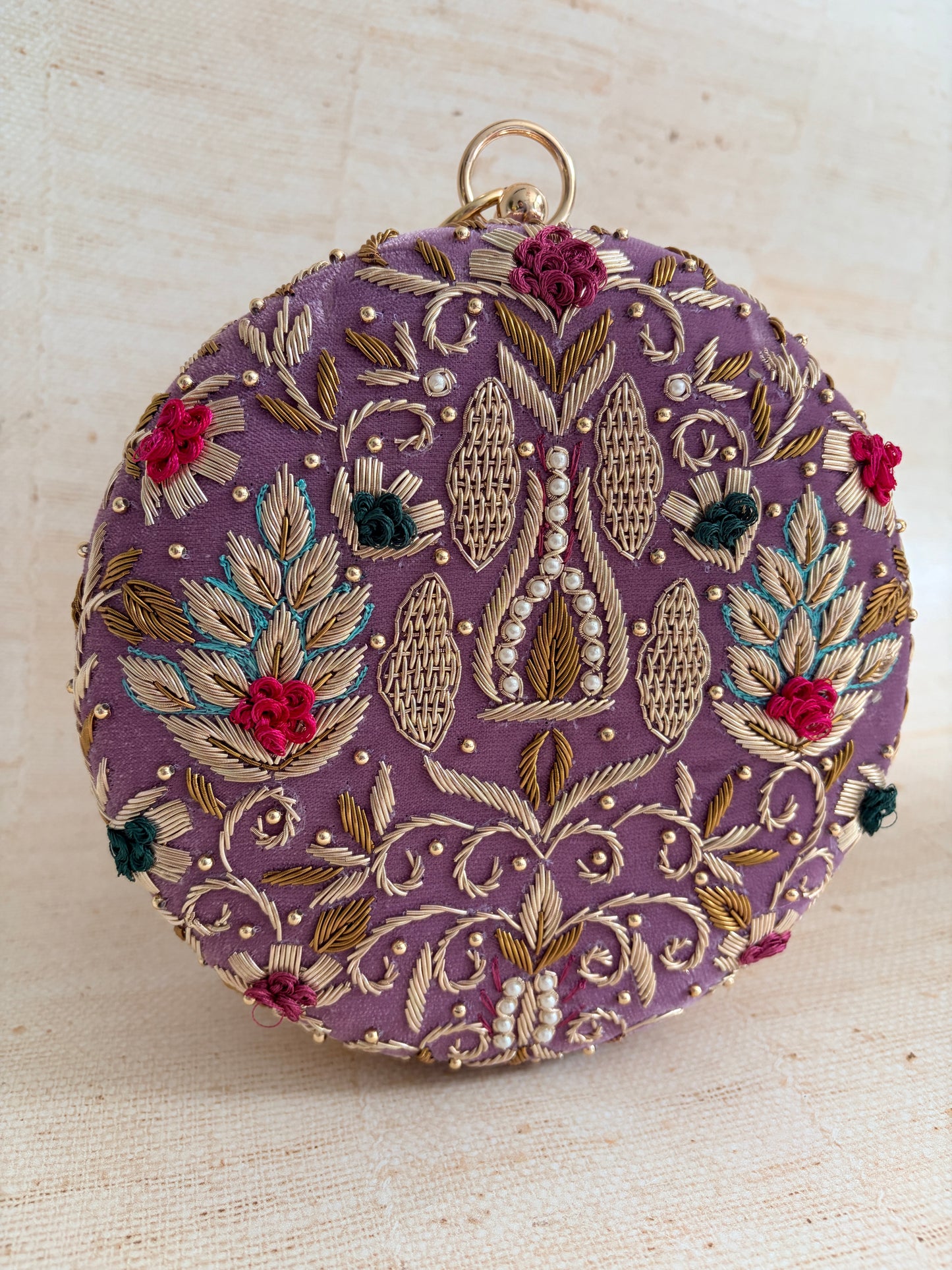 Agra Purple Bangle Clutch (ST1177)