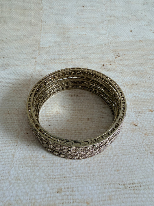 Antique Gold Kundan Bangles 2.8 (ST1182)