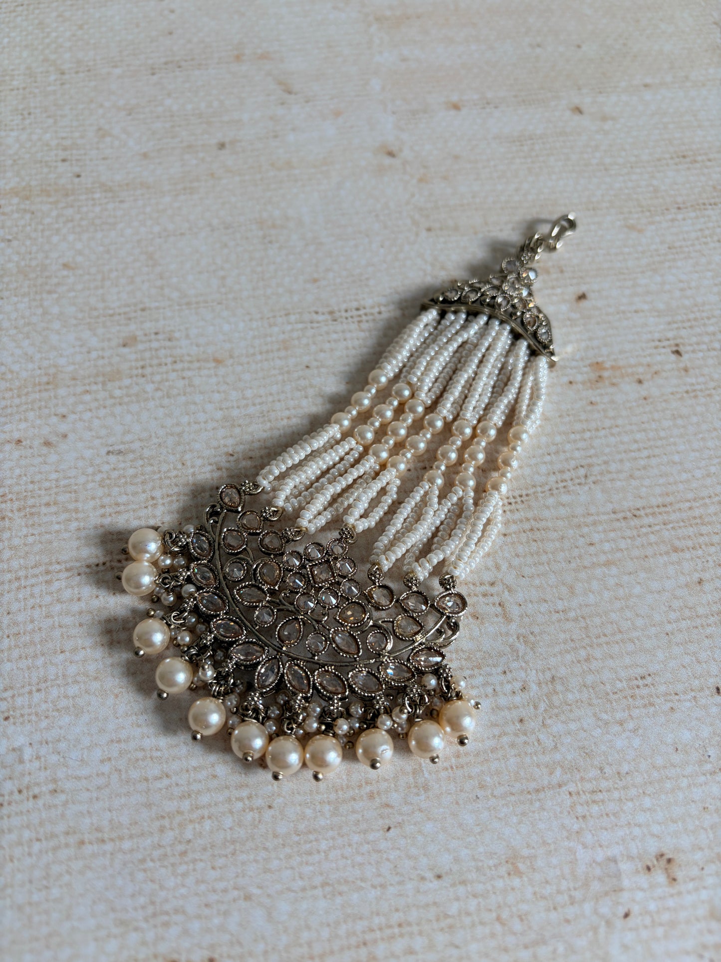 Antique Gold Pearl Passa/Jhumar (ST1183)