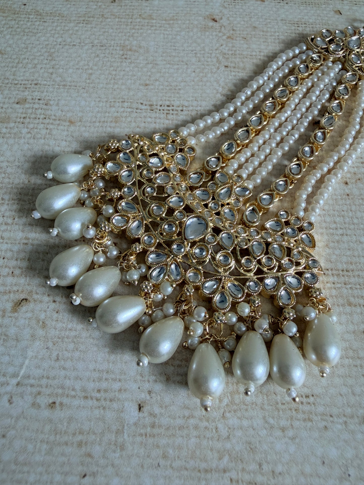 Gold Plated Pearl Passa/Jhumar (ST1186)