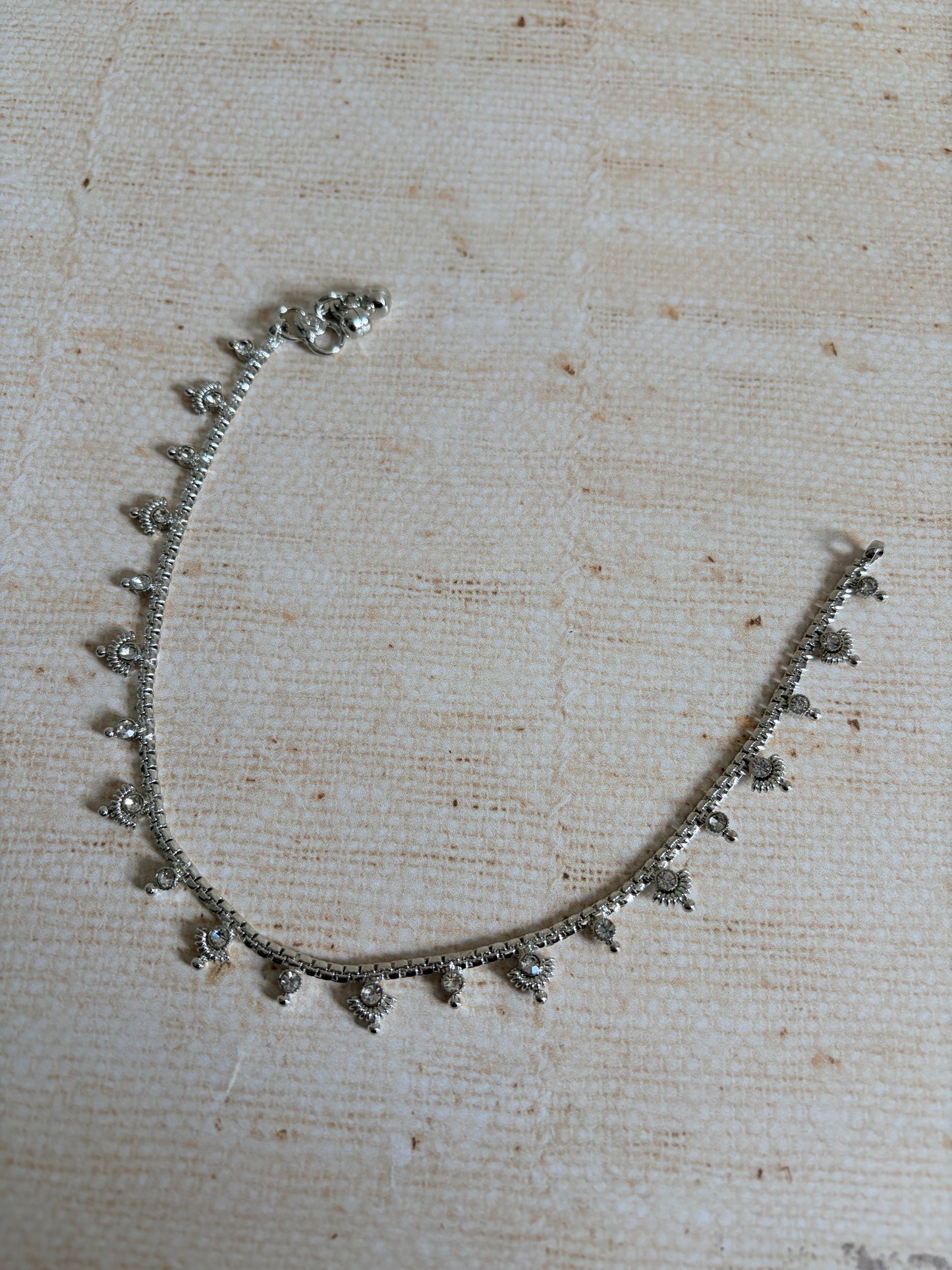 Silver Adjustable Anklets/Payal (ST1189)