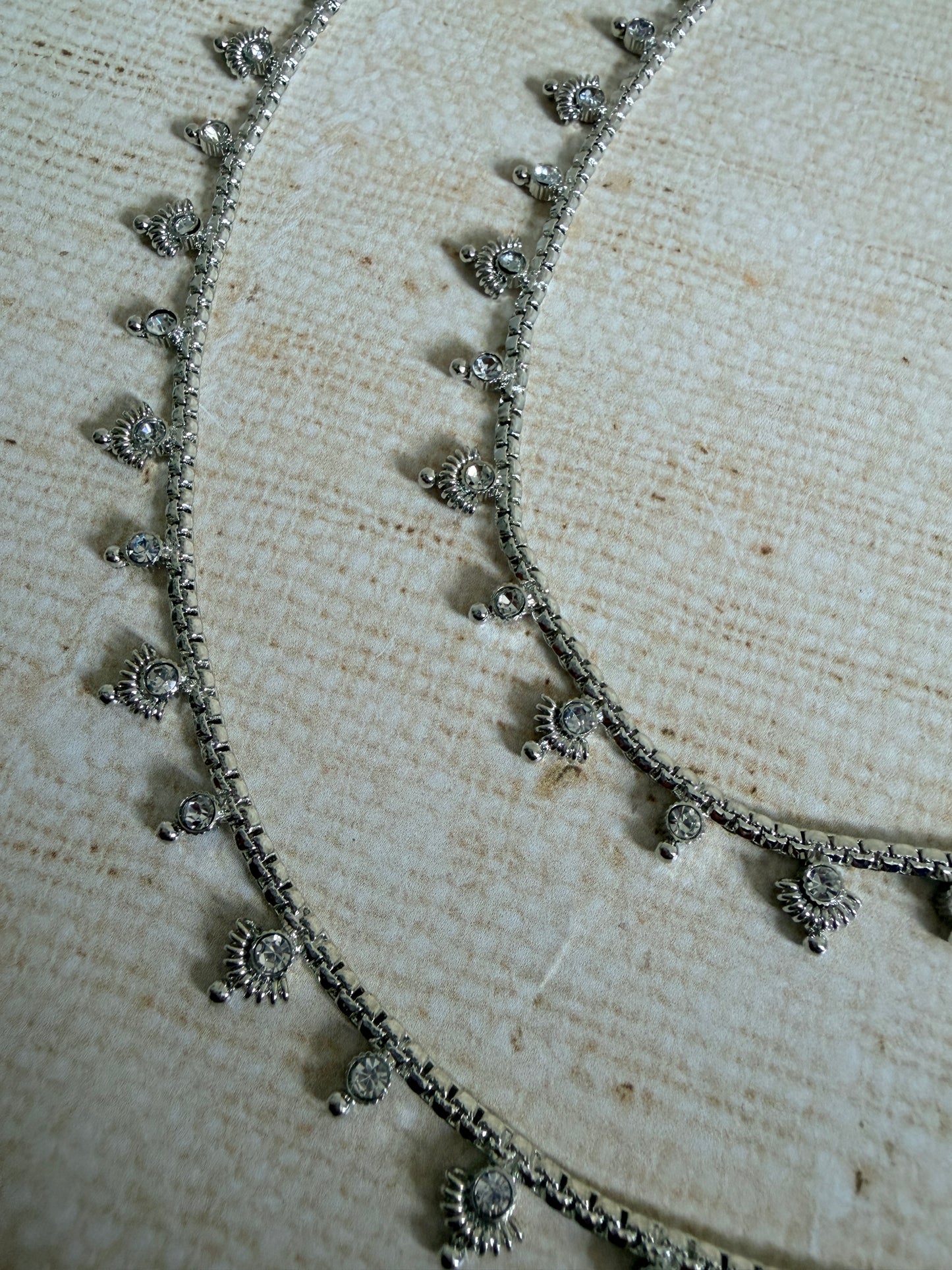Silver Adjustable Anklets/Payal (ST1189)