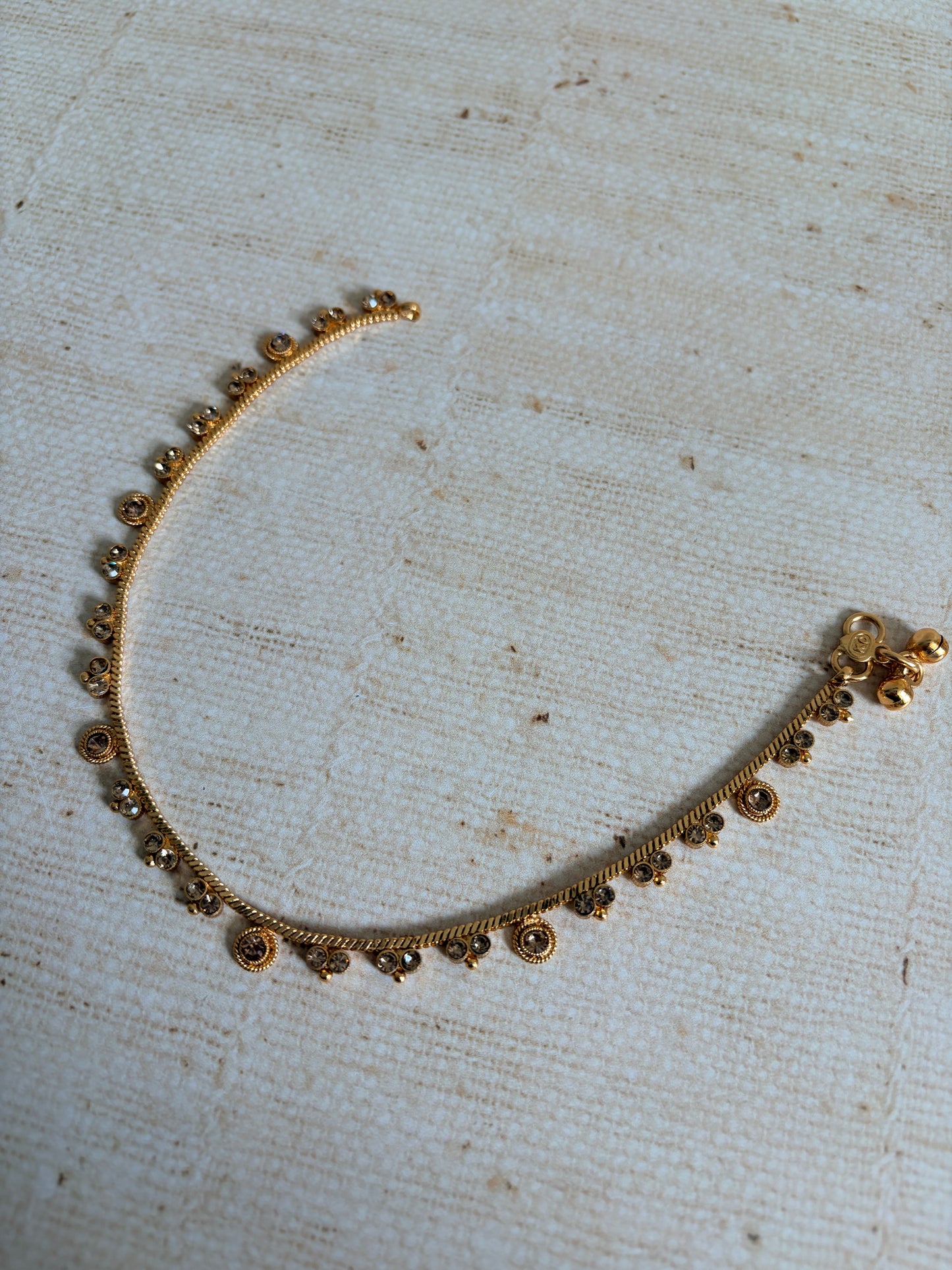 Antique Gold Adjustable Anklets/Payal (ST1190)