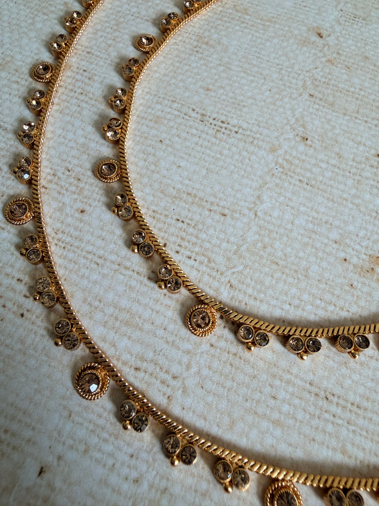 Antique Gold Adjustable Anklets/Payal (ST1190)