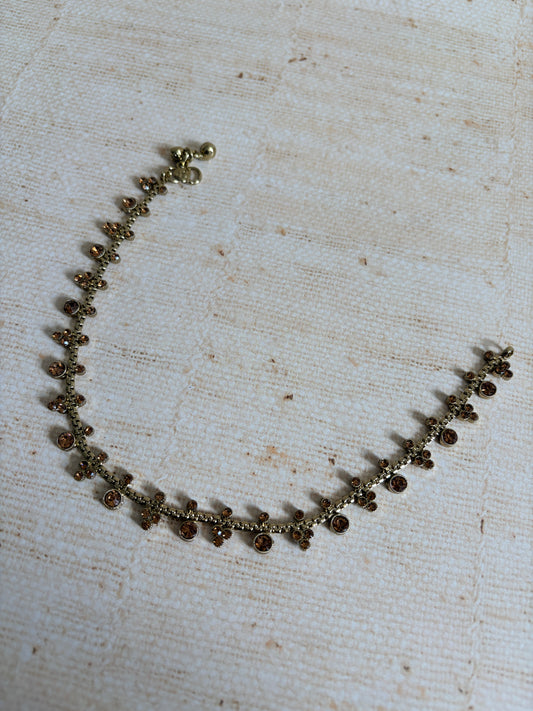 Antique Gold Adjustable Anklets/Payal (ST1191)
