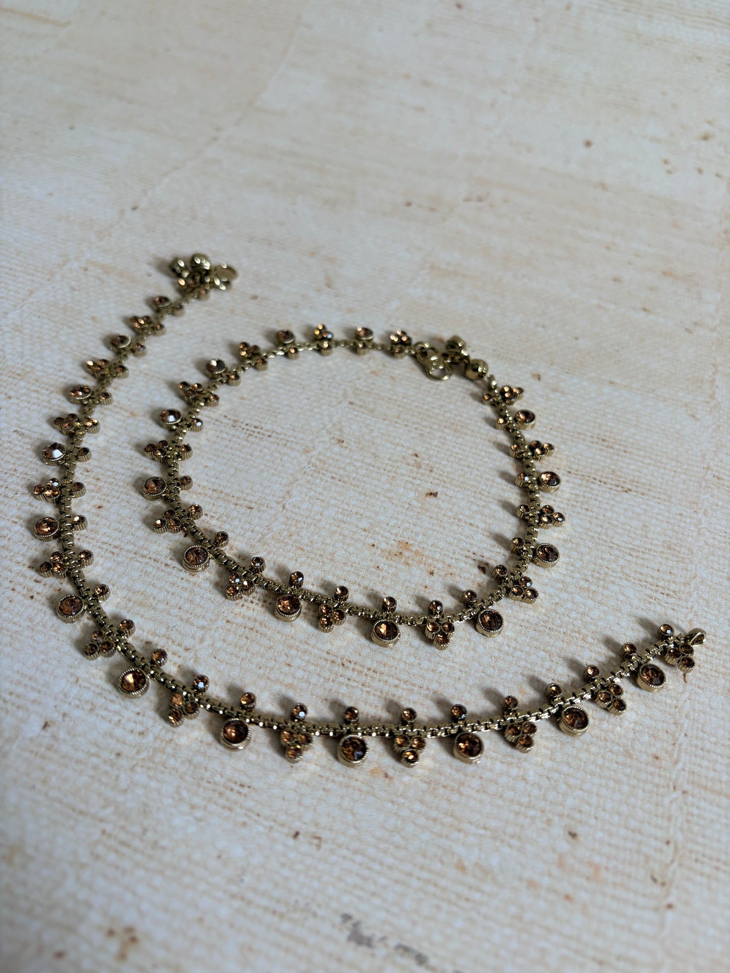 Antique Gold Adjustable Anklets/Payal (ST1191)
