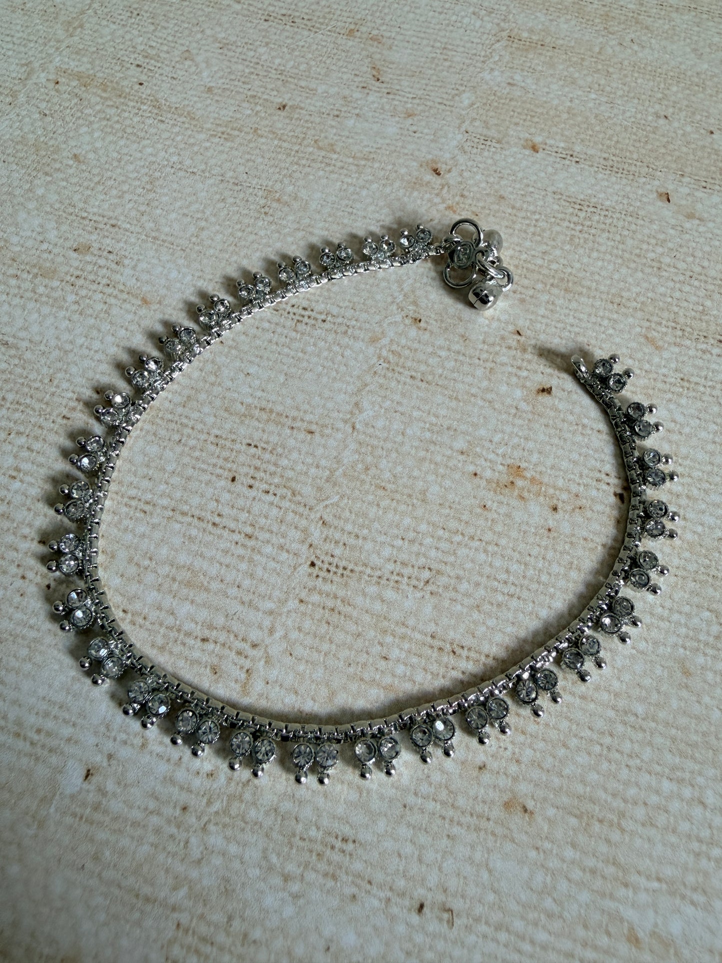 Silver Adjustable Anklets/Payal (ST1194)