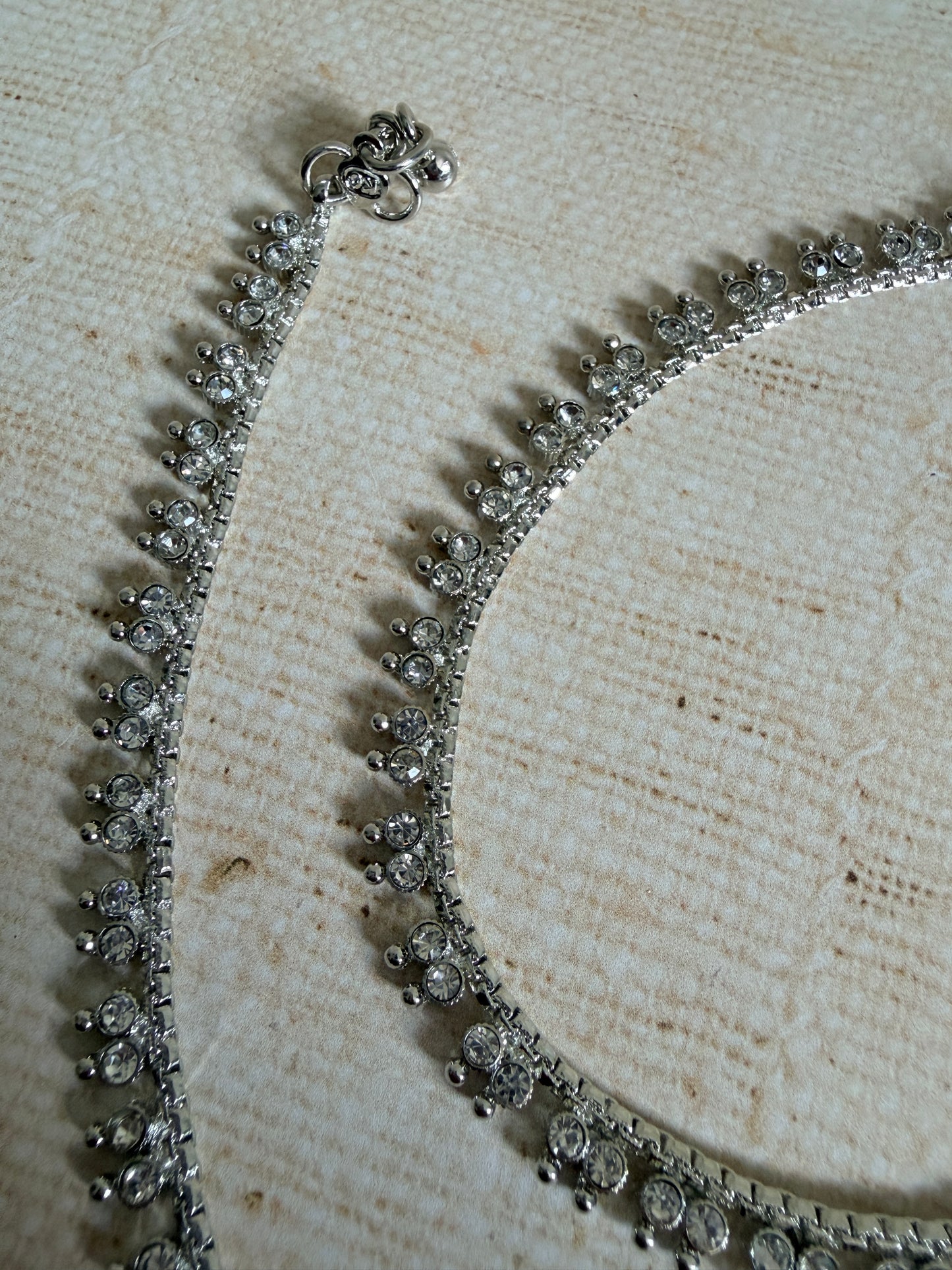 Silver Adjustable Anklets/Payal (ST1194)