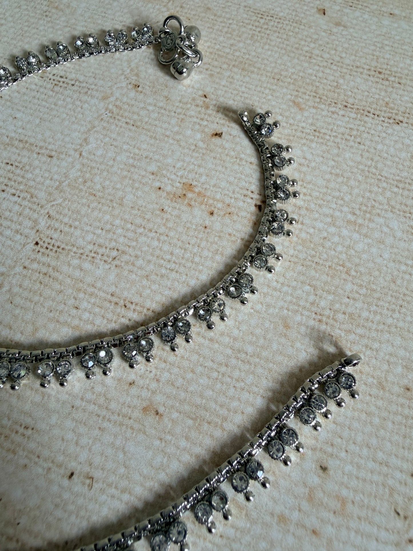 Silver Adjustable Anklets/Payal (ST1194)