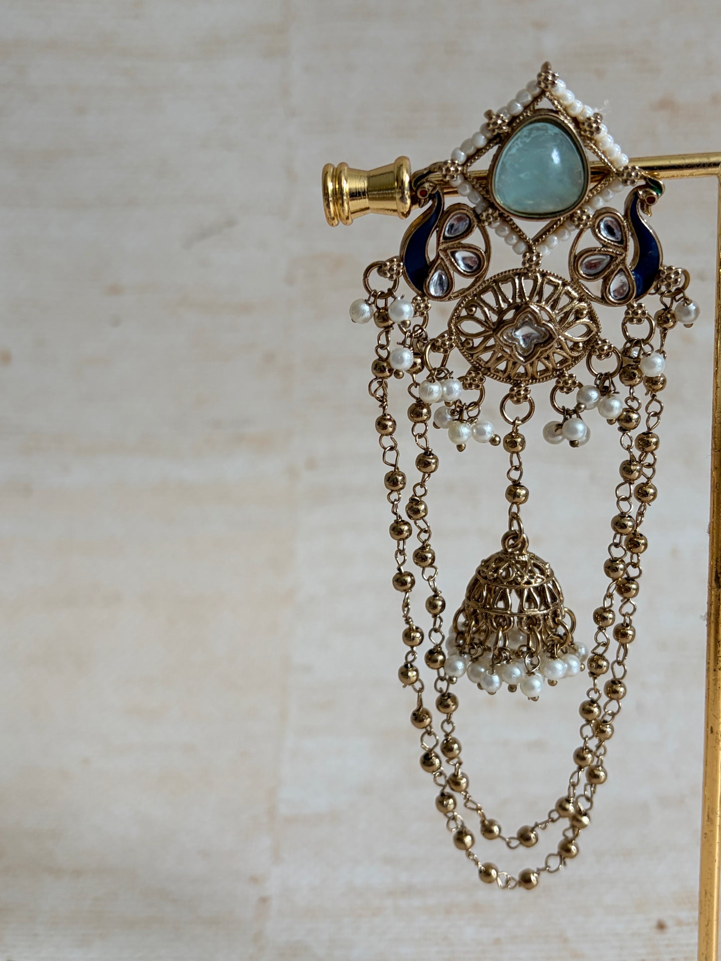 Blue Peacock Indian Earrings (ST1196)