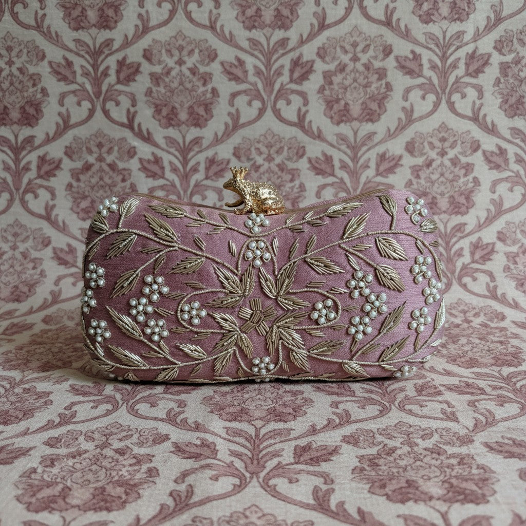 Milani (Rectangular Clutch) (Mauve Pink) (ST263)