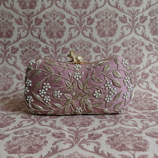 Milani (Rectangular Clutch) (Mauve Pink) (ST263)